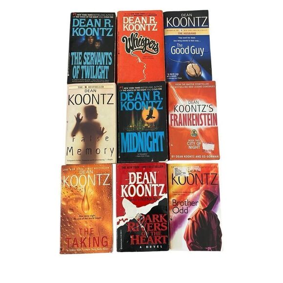 Lot Of 9 Dean Koontz Paperback Book Set Fiction Novel